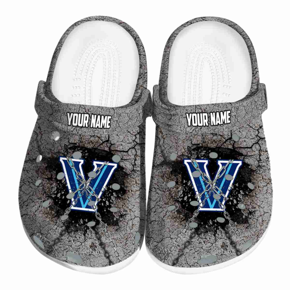 Villanova Wildcats NCAA Sport Crocs Crocband Clogs Shoes Comfortable For Men Women and Kids