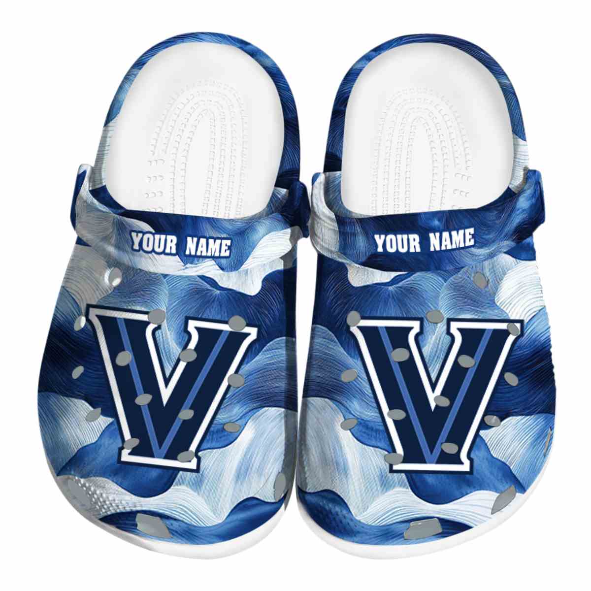 Villanova Wildcats NCAA Sport Crocs Crocband Clogs Shoes Comfortable For Men Women and Kids