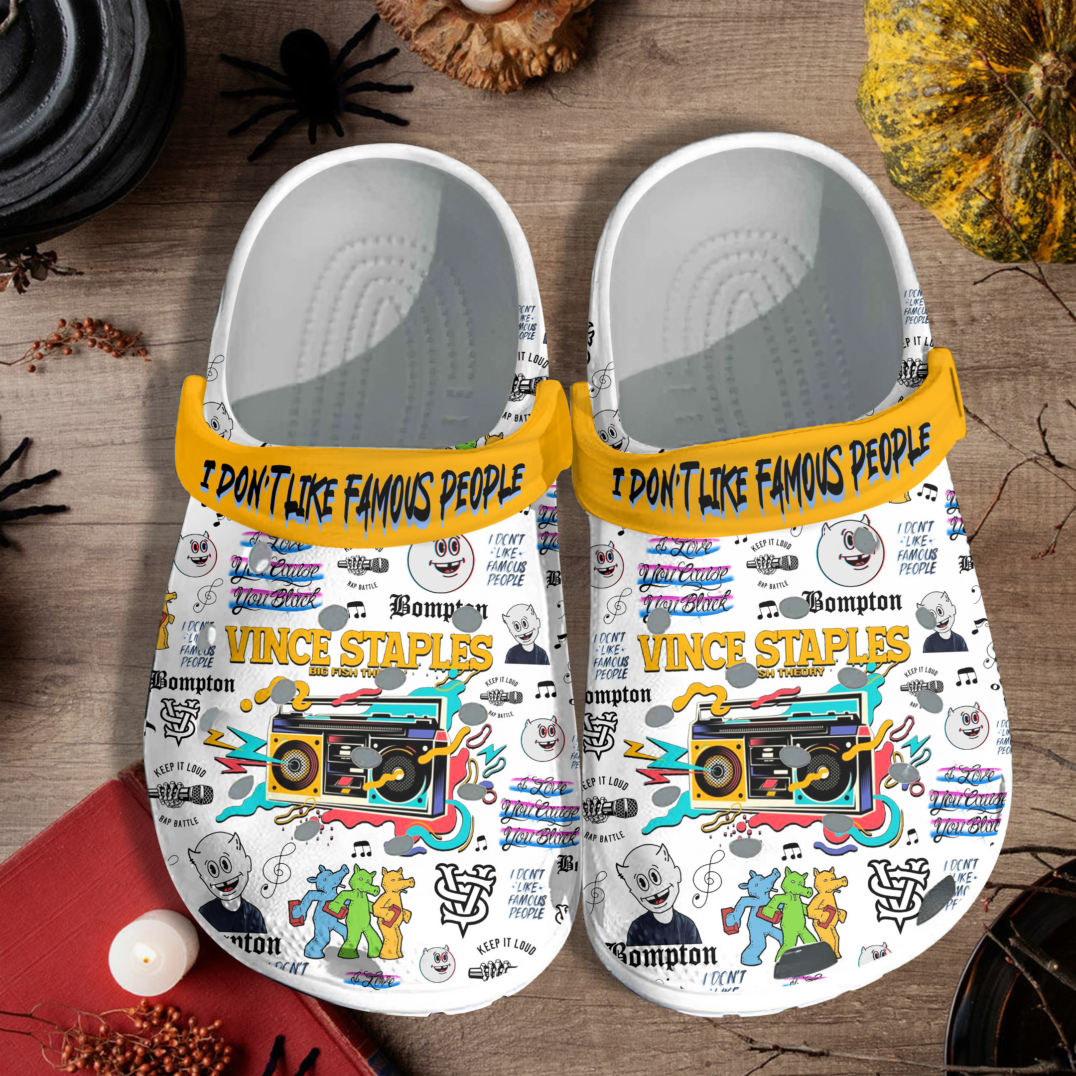 Vince Staples Music Crocs Crocband Clogs Shoes Comfortable For Men Women and Kids