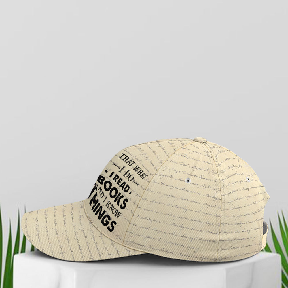 Vintage Books Read Books And Know Things Baseball Cap Trucker Hats Custom Hats Gifts For Men & Women