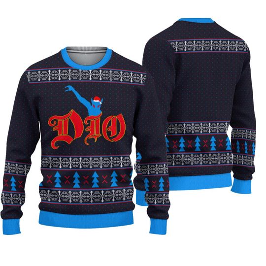 Vintage Dio Holy Diver Tour 83 Limited Edition Christmas Sweater - Image 2