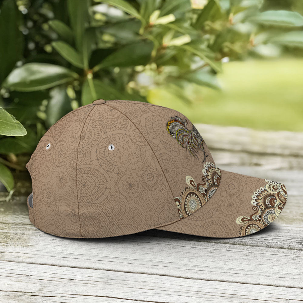 Vintage Floral Rooster Chicken Baseball Cap Trucker Hats Custom Hats Gifts For Men & Women