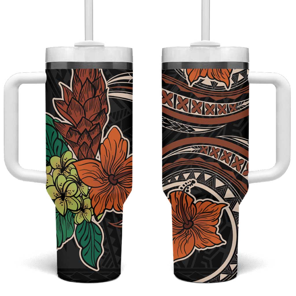 Vintage Hibiscus Pacific Floral Custom Stanley Cup 40 oz 30 oz Tumbler With HandleTVC2301401