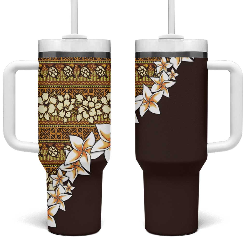 Vintage Hibiscus Turtle with Plumeria Half Custom Stanley Cup 40 oz 30 oz Tumbler With HandleTVC2301389
