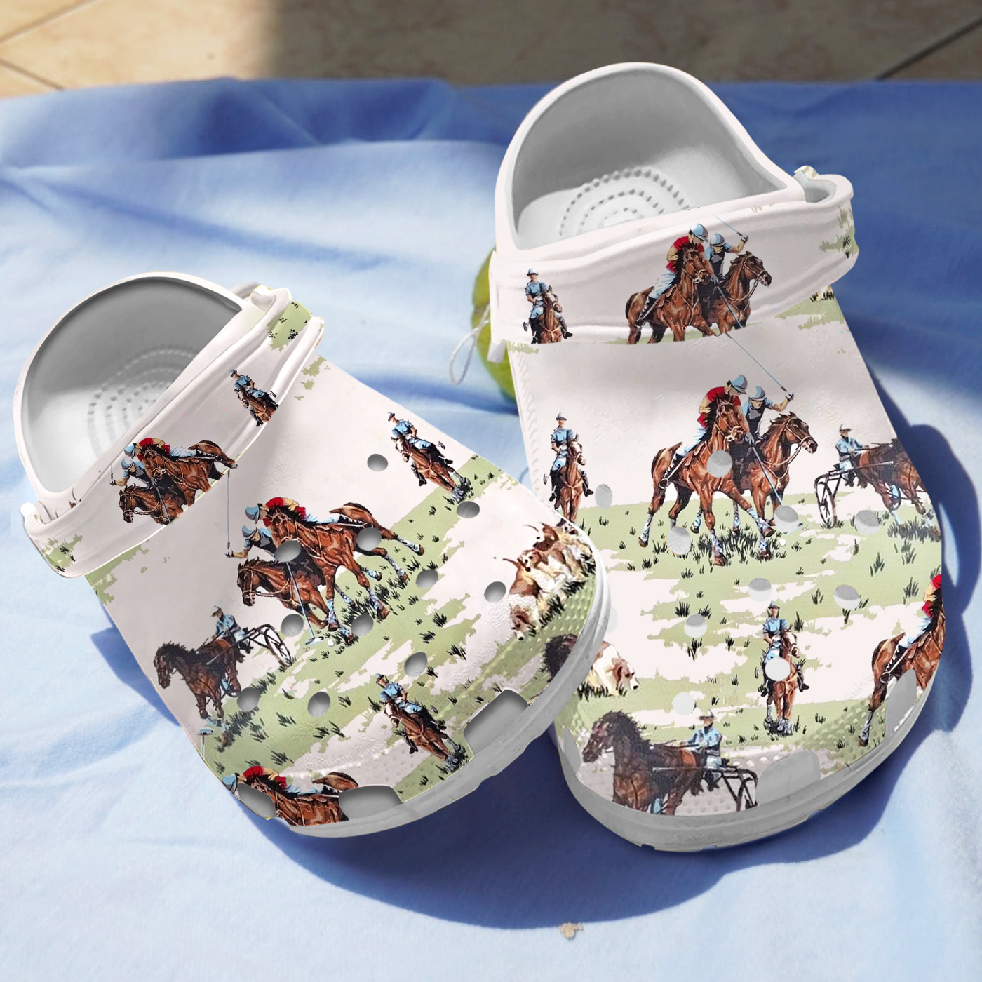 Vintage Horse Crocs Crocband Clogs Shoes Comfortable For Men Women and Kids