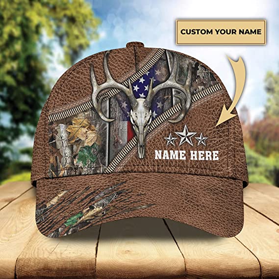 Vintage Hunting Graphic Print Hats for Hunters, Mens WoMen's 3D classic cap Trucker Hats Custom Hats Gifts For Men & Women