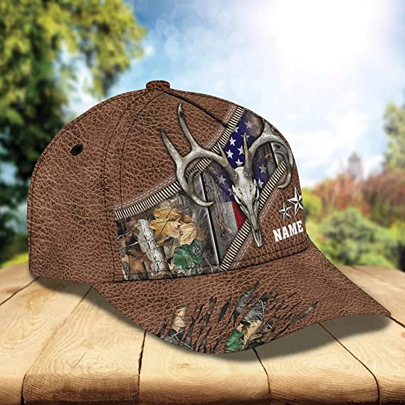 Vintage Hunting Graphic Print Hats for Hunters, Mens WoMen's 3D classic cap Trucker Hats Custom Hats Gifts For Men & Women