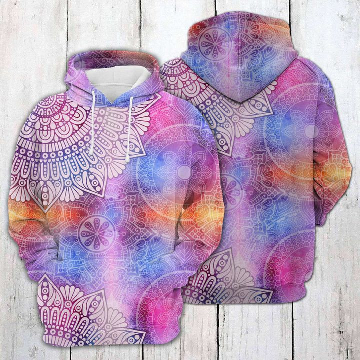 Vintage Mandal 3D All Over Print Hoodie, Zip Hoodie