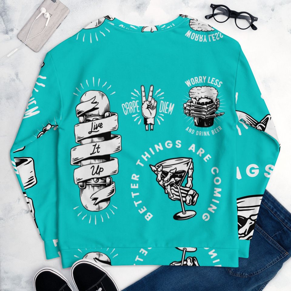Vintage Motivation Sweatshirt ,Unisex 3D Sweater - Image 9