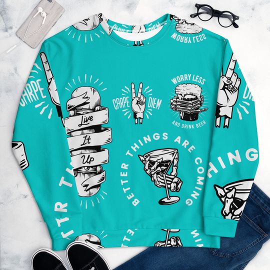Vintage Motivation Sweatshirt ,Unisex 3D Sweater - Image 10