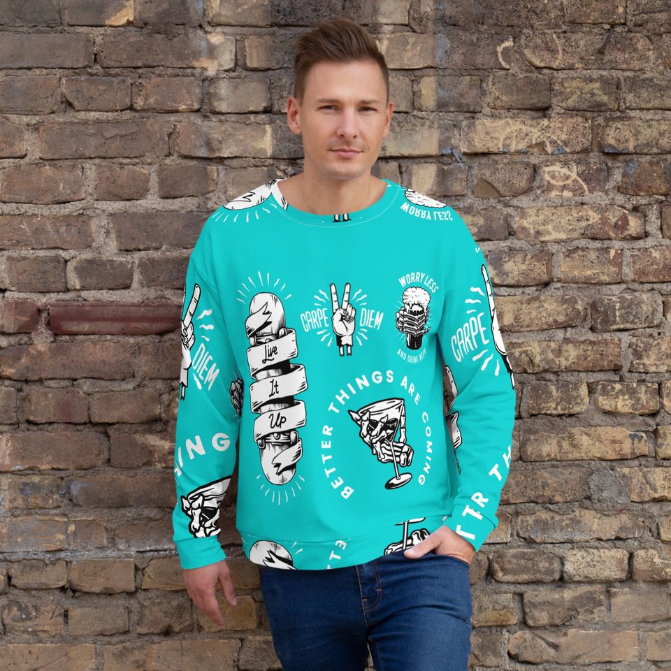 Vintage Motivation Sweatshirt ,Unisex 3D Sweater - Image 6