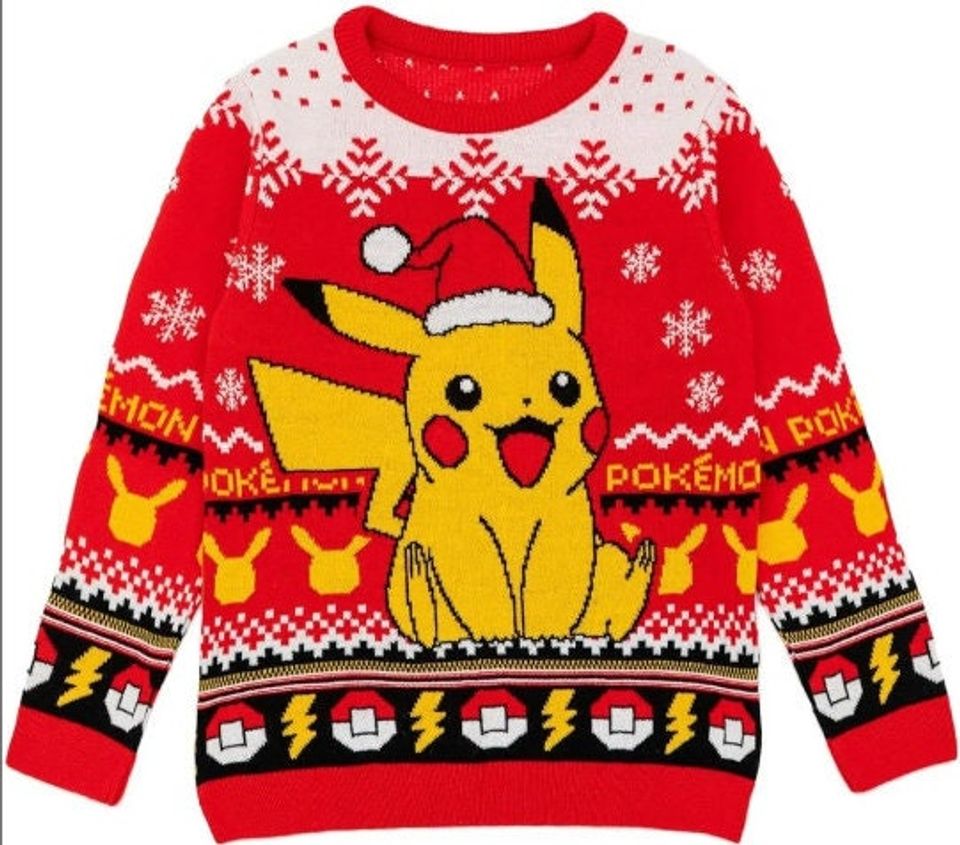 Vintage PKM Backsite Santa Pika Anime Ugly Christmas 2023 Sweater, Funny PKM Gift Outfits, Vacation Gift, Pika Xmas Sweater,
