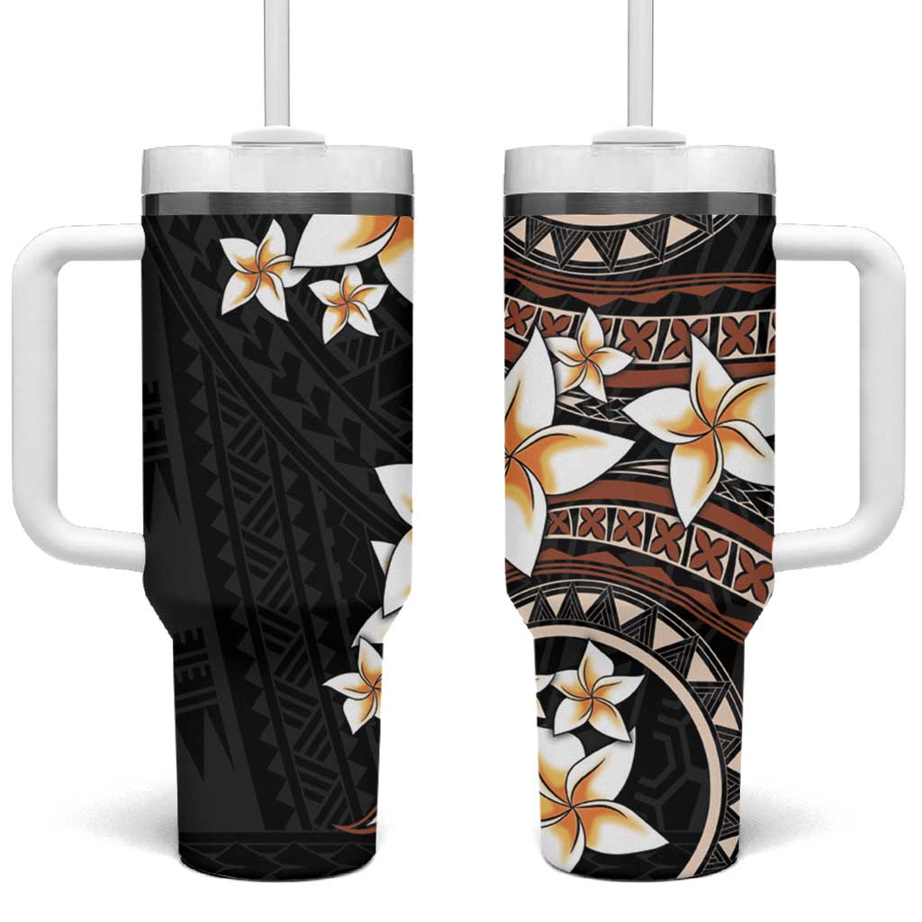 Vintage Plumeria Pacific Floral Custom Stanley Cup 40 oz 30 oz Tumbler With HandleTVC2301399