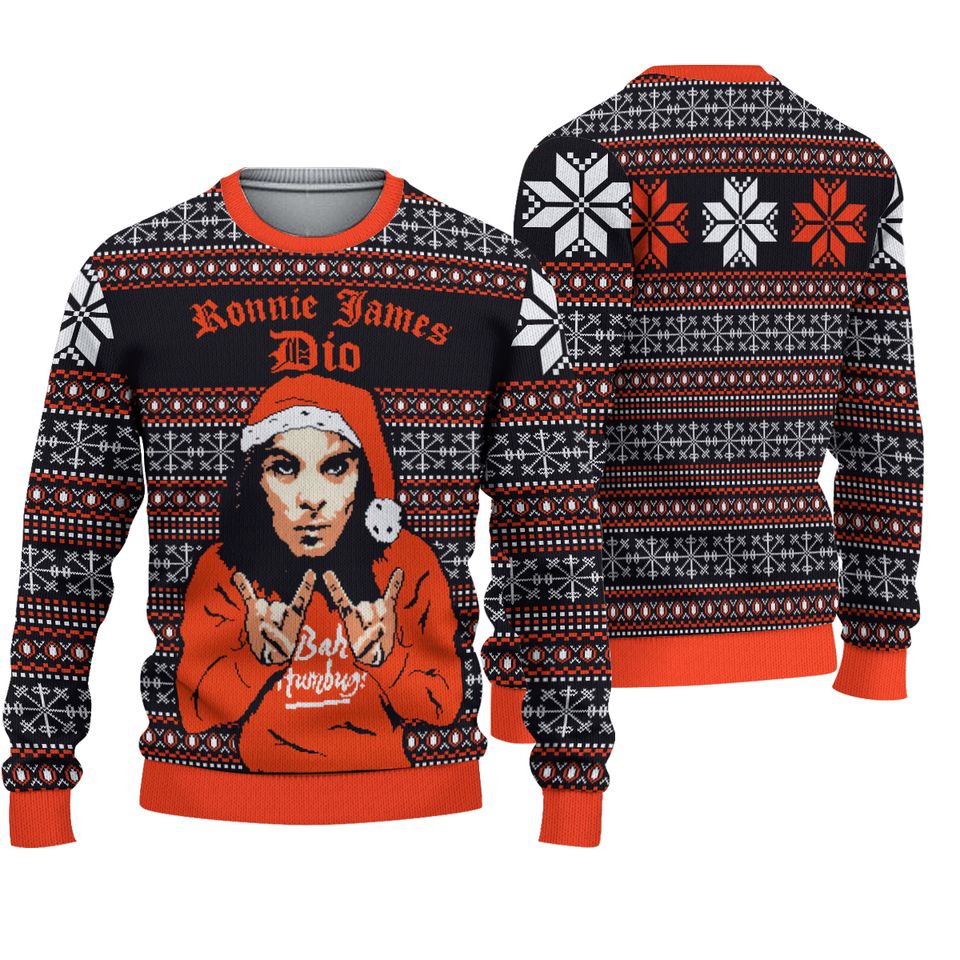 Vintage Ronnie James Dio Bah Humbug Limited Edition Christmas Sweater