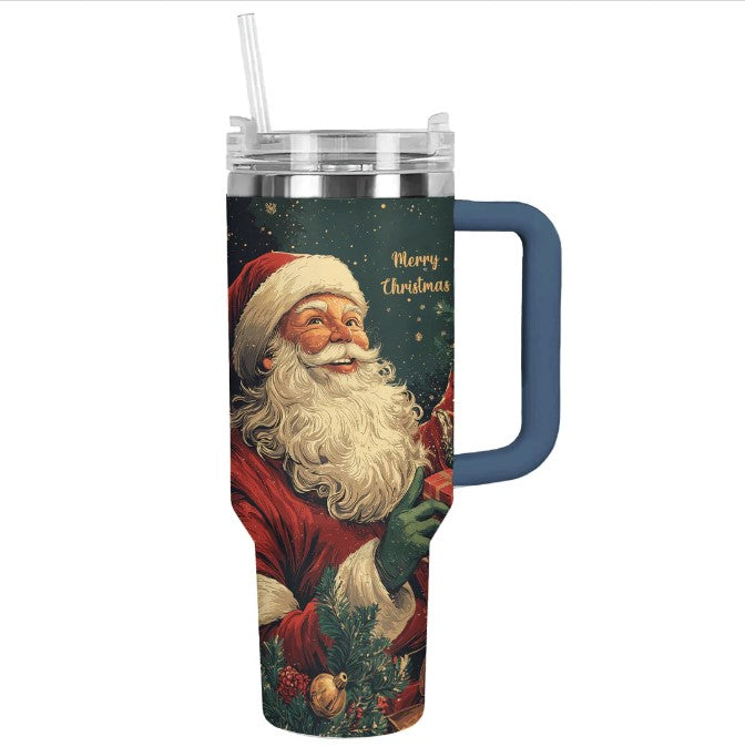 Vintage Santa Claus Christmas Custom Stanley Cup 40 oz 30 oz Tumbler With HandleTVC2301502