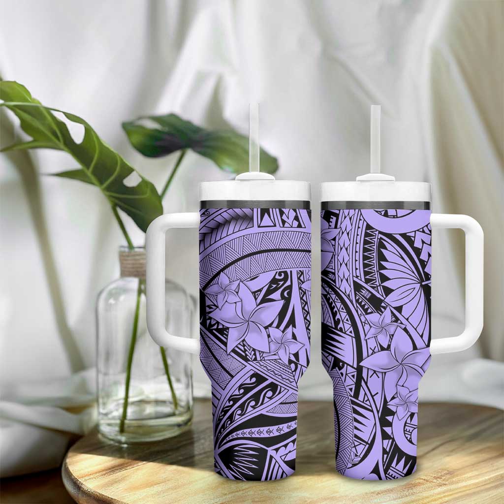 Violet Pacific Flowers Tribal Polynesian Custom Stanley Cup 40 oz 30 oz Tumbler With HandleTVC2301395 - Image 9