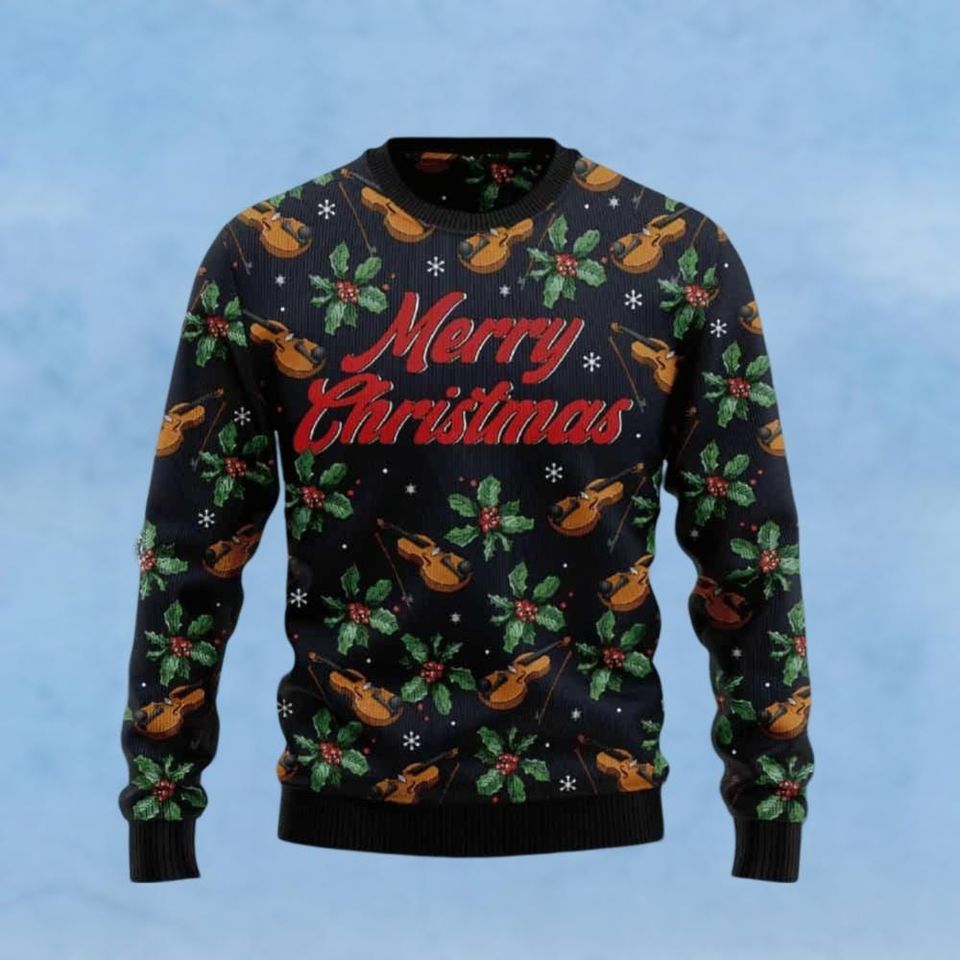 Violin Ugly Christmas Sweater