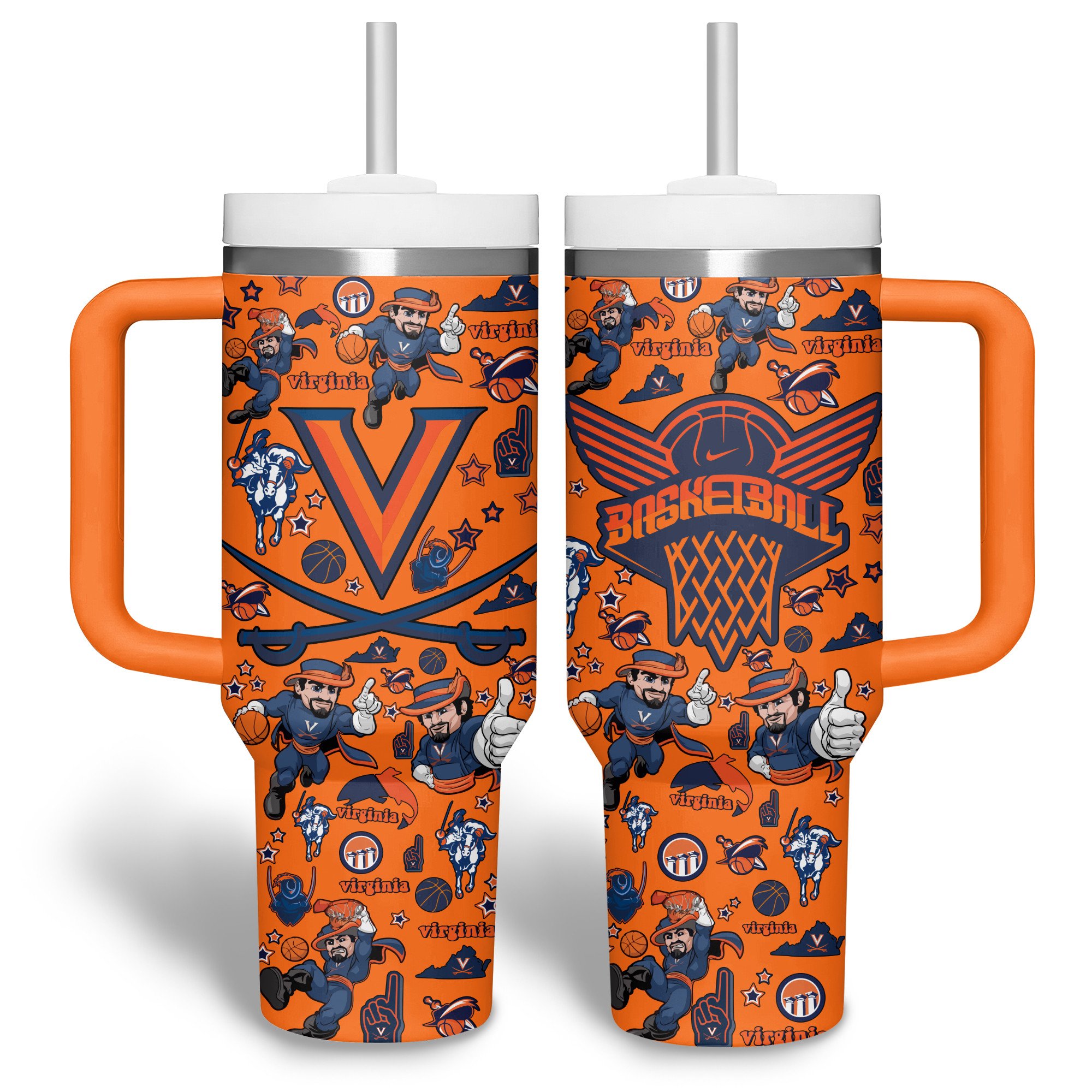 Virginia Cavaliers basketball NCAA Custom Stanley Cup 40 oz 30 oz Tumbler With HandleTVC2301331