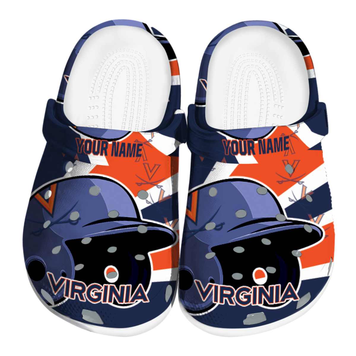Virginia Cavaliers NCAA Sport Crocs Crocband Clogs Shoes Comfortable For Men Women and Kids