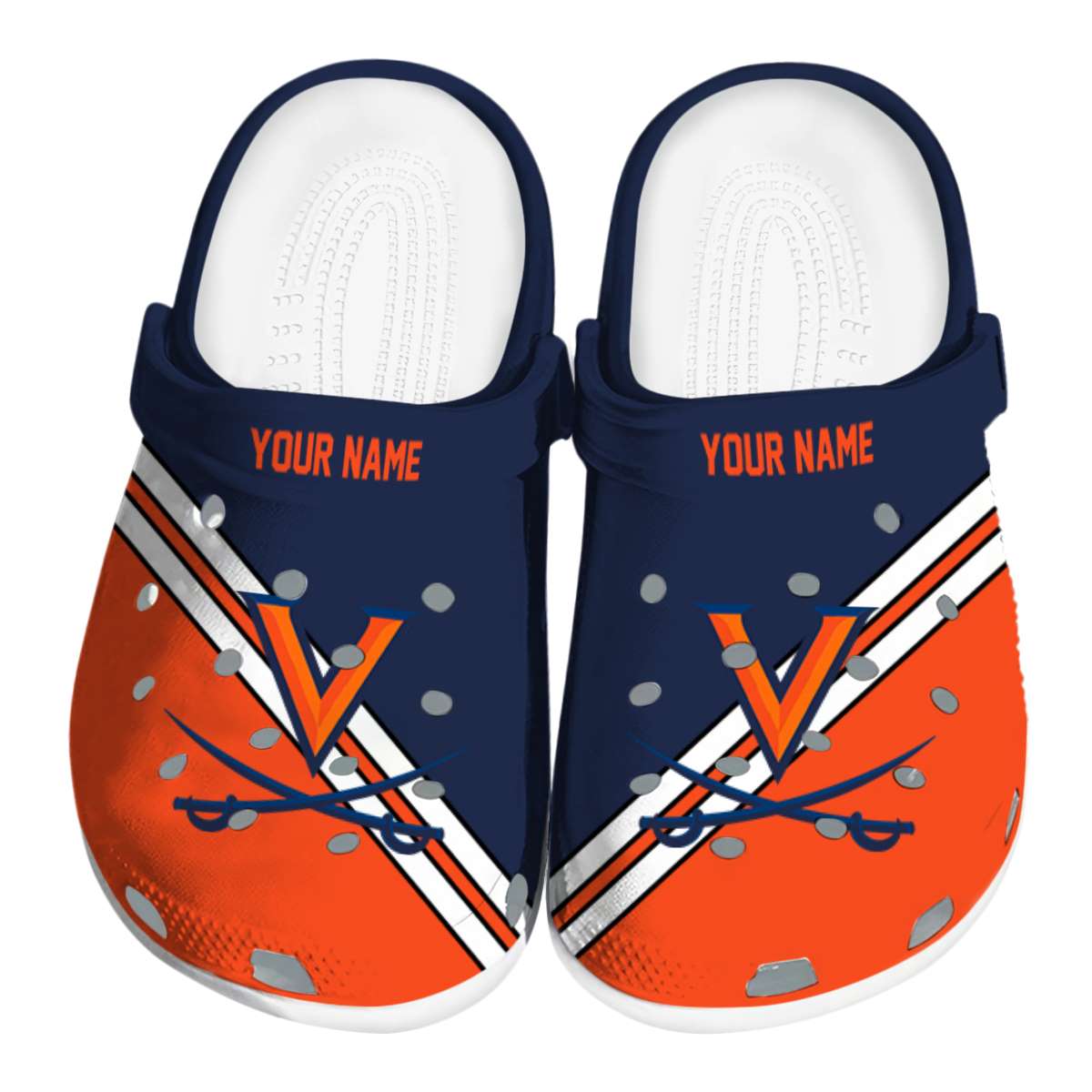 Virginia Cavaliers NCAA Sport Crocs Crocband Clogs Shoes Comfortable For Men Women and Kids