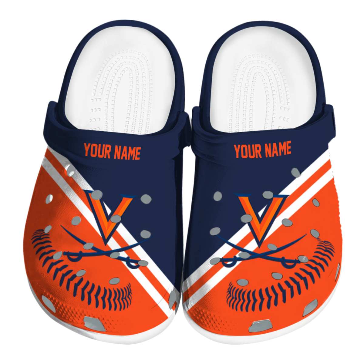 Virginia Cavaliers NCAA Sport Crocs Crocband Clogs Shoes Comfortable For Men Women and Kids