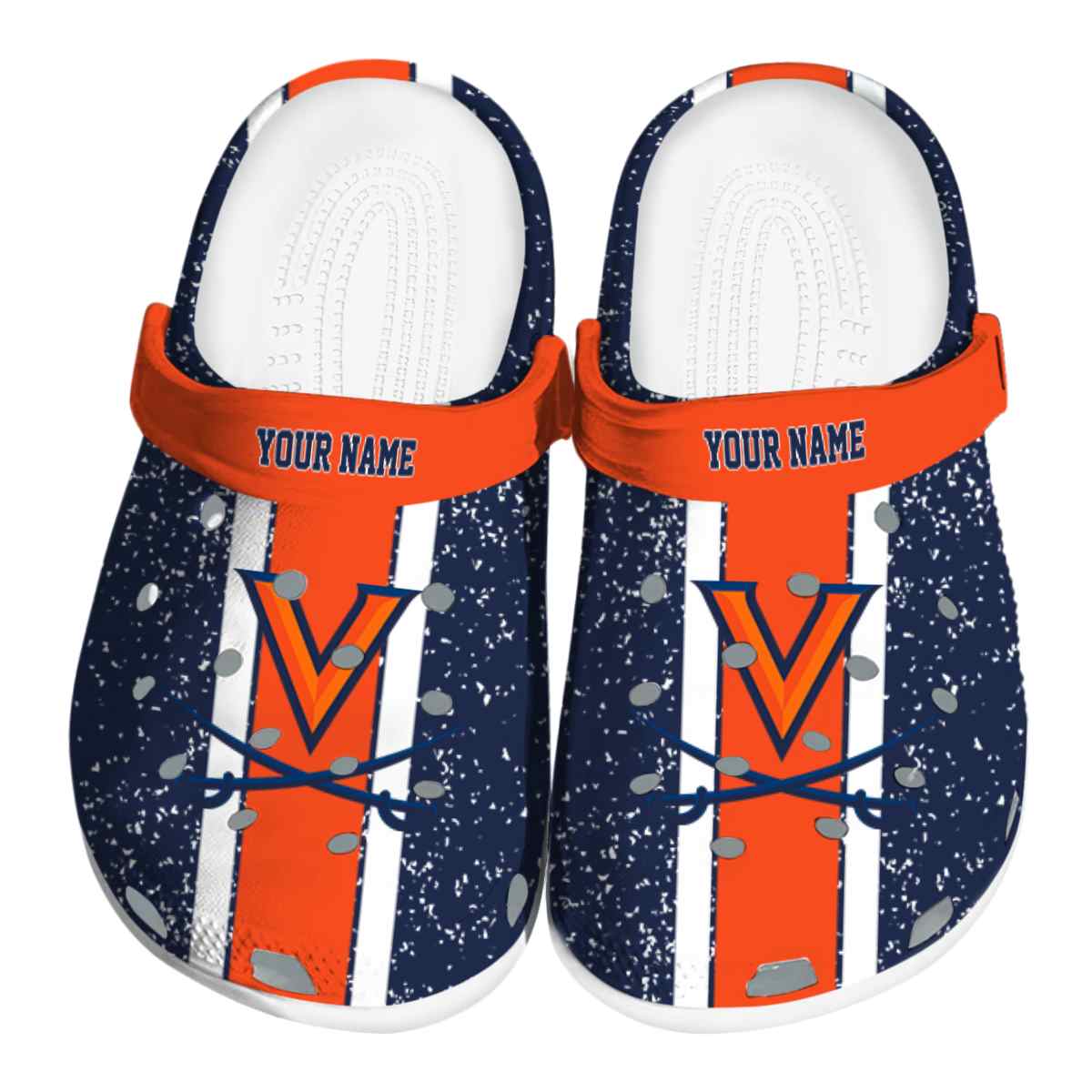 Virginia Cavaliers NCAA Sport Crocs Crocband Clogs Shoes Comfortable For Men Women and Kids