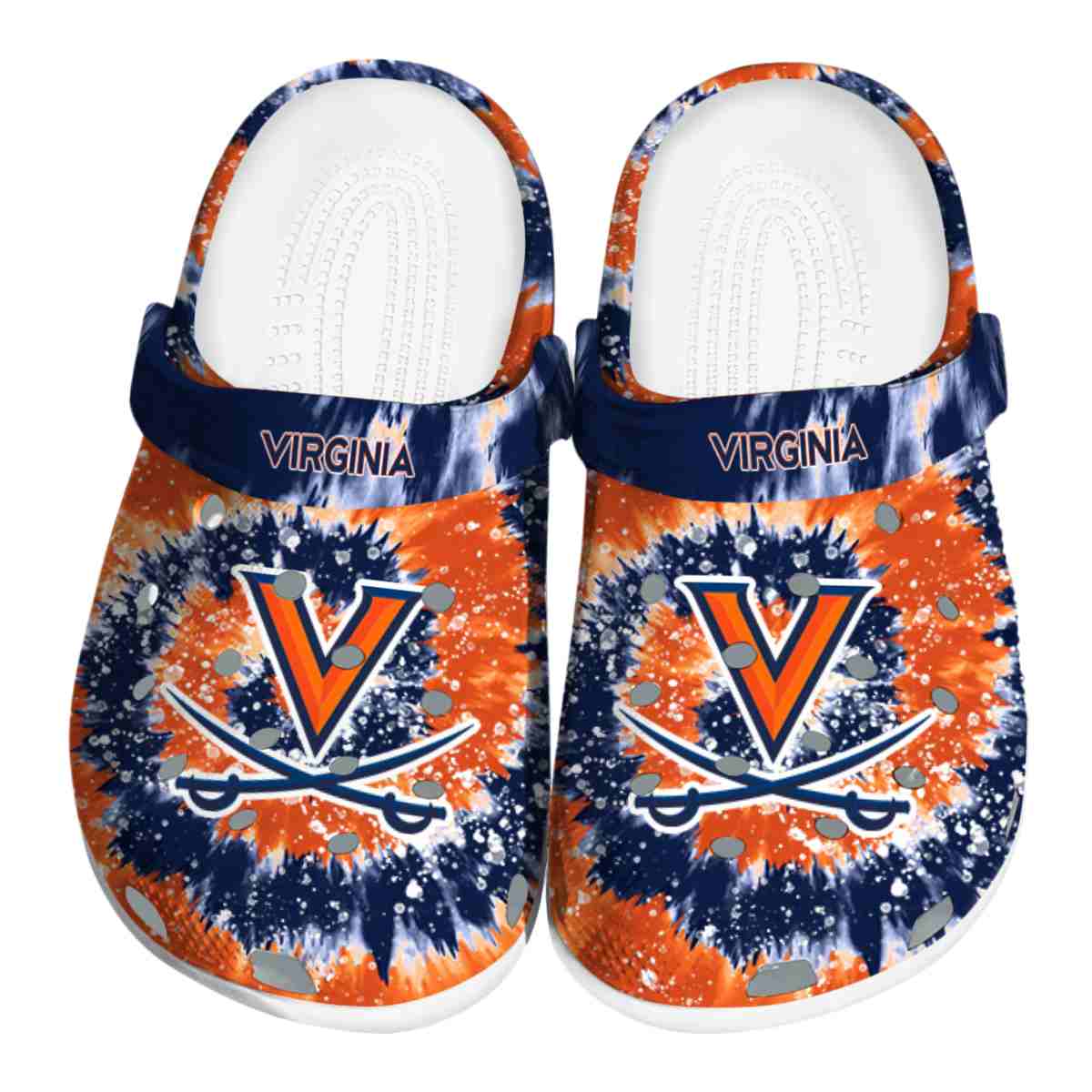 Virginia Cavaliers NCAA Sport Crocs Crocband Clogs Shoes Comfortable For Men Women and Kids