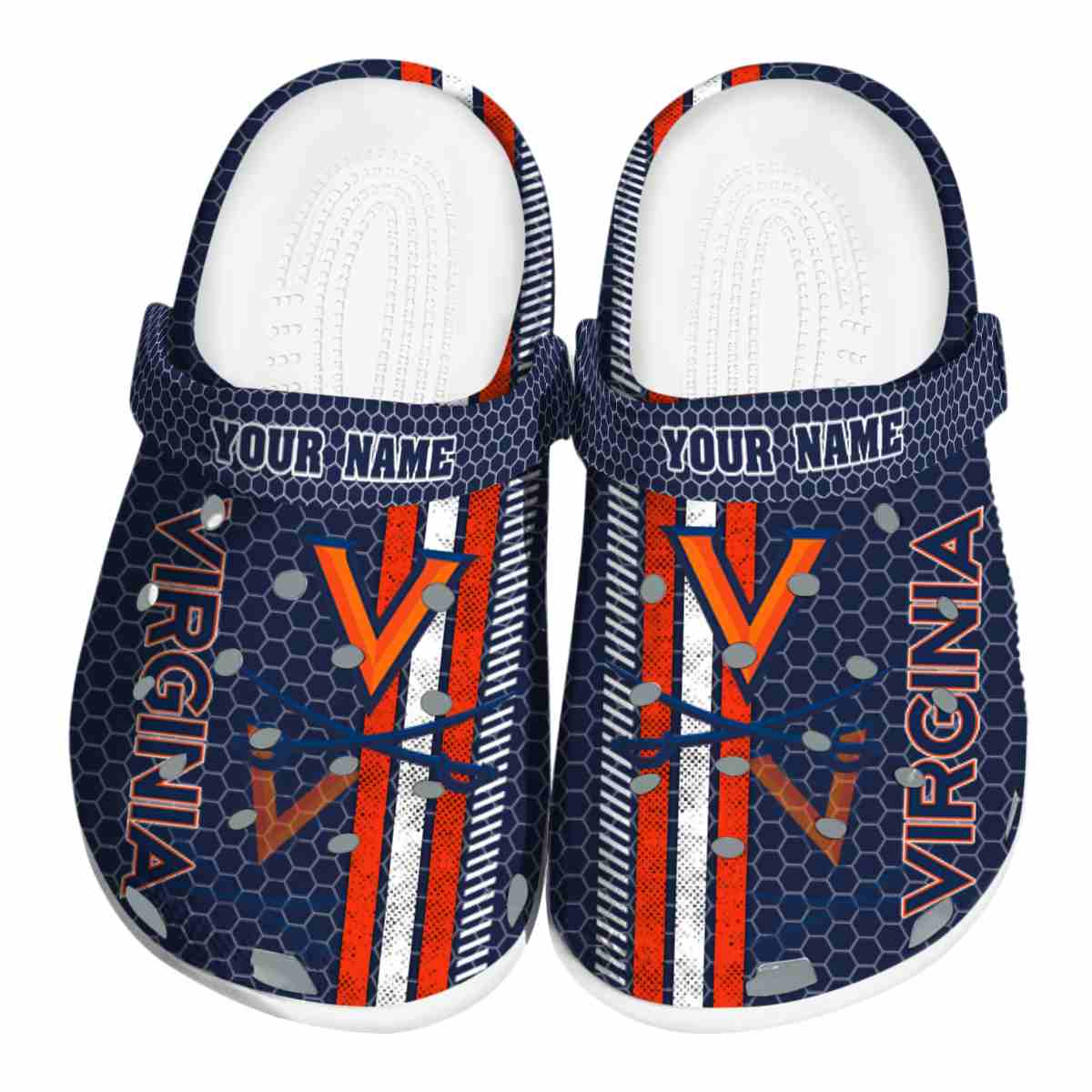 Virginia Cavaliers NCAA Sport Crocs Crocband Clogs Shoes Comfortable For Men Women and Kids