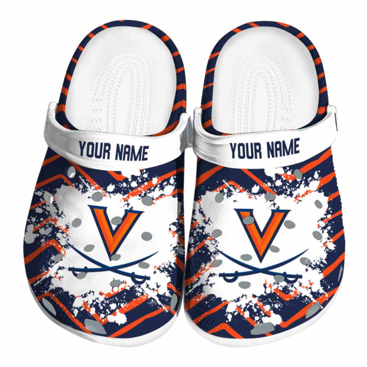 Virginia Cavaliers NCAA Sport Crocs Crocband Clogs Shoes Comfortable For Men Women and Kids