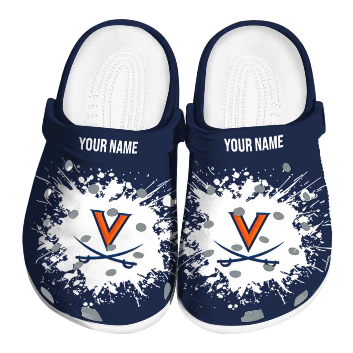 Virginia Cavaliers NCAA Sport Crocs Crocband Clogs Shoes Comfortable For Men Women and Kids