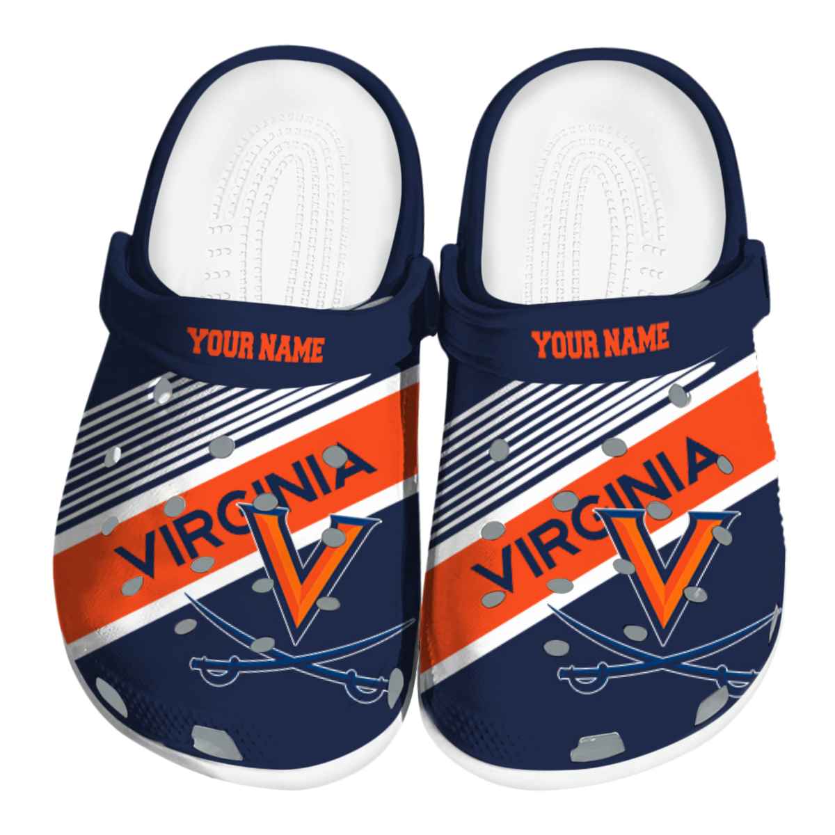 Virginia Cavaliers NCAA Sport Crocs Crocband Clogs Shoes Comfortable For Men Women and Kids