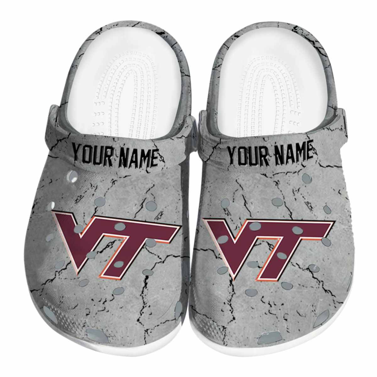 Virginia Tech Hokies NCAA Sport Crocs Crocband Clogs Shoes Comfortable For Men Women and Kids