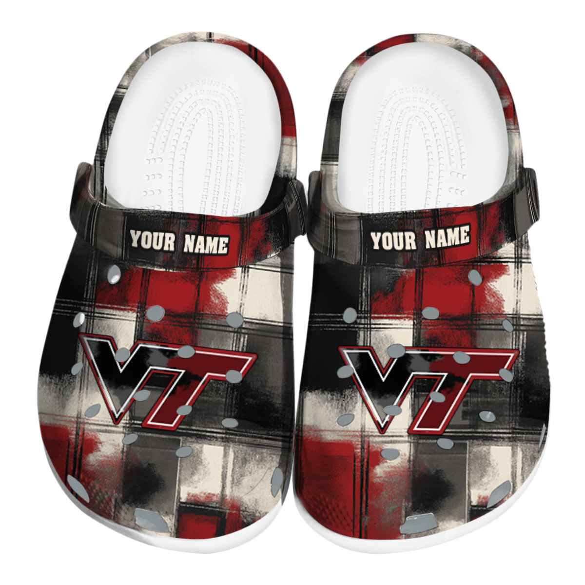 Virginia Tech Hokies NCAA Sport Crocs Crocband Clogs Shoes Comfortable For Men Women and Kids