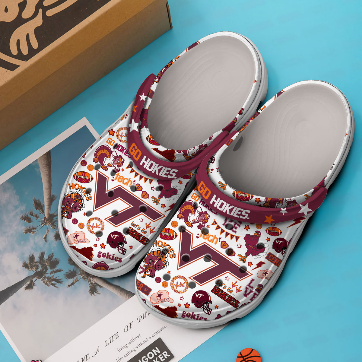 Virginia Tech Hokies NCAA Sport Crocs Crocband Clogs Shoes Comfortable For Men Women and Kids - Image 3