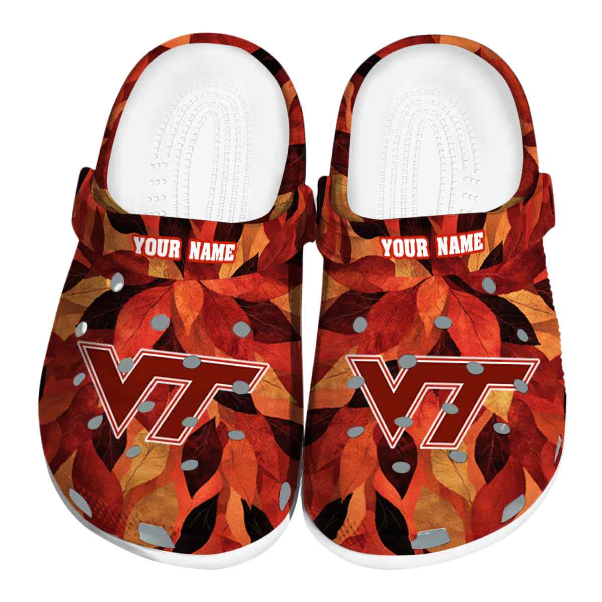 Virginia Tech Hokies NCAA Sport Crocs Crocband Clogs Shoes Comfortable For Men Women and Kids