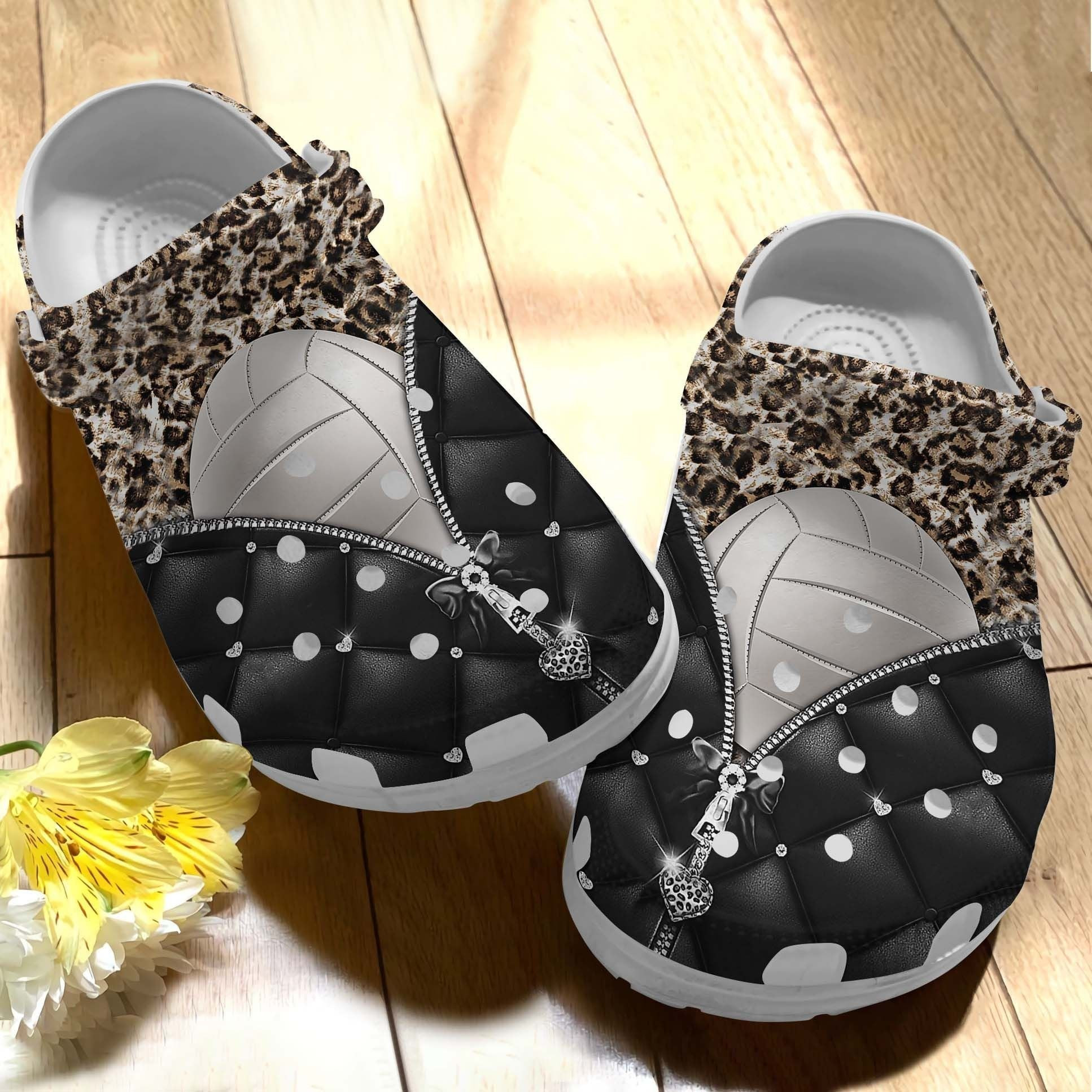 Volleyball Jacket Leopard Shoes clogs Gift For Schoolgirl