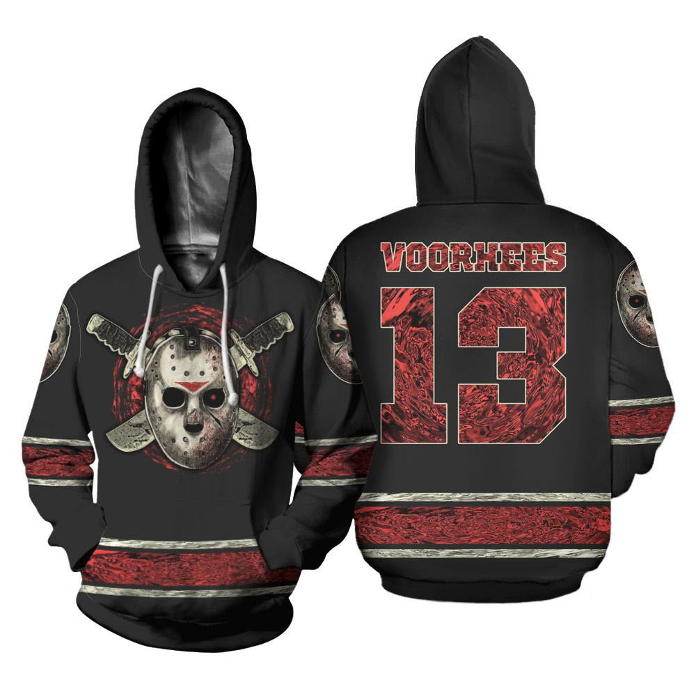 Voorhees 13 Sublimation 3D All Over Print Hoodie, Zip Hoodie