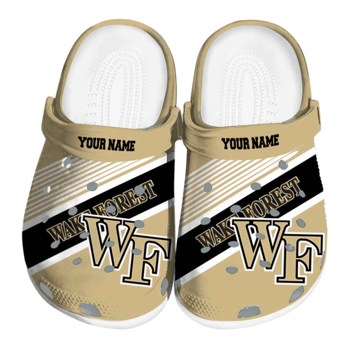 Wake Forest Demon Deacons NCAA Sport Crocs Crocband Clogs Shoes Comfortable For Men Women and Kids