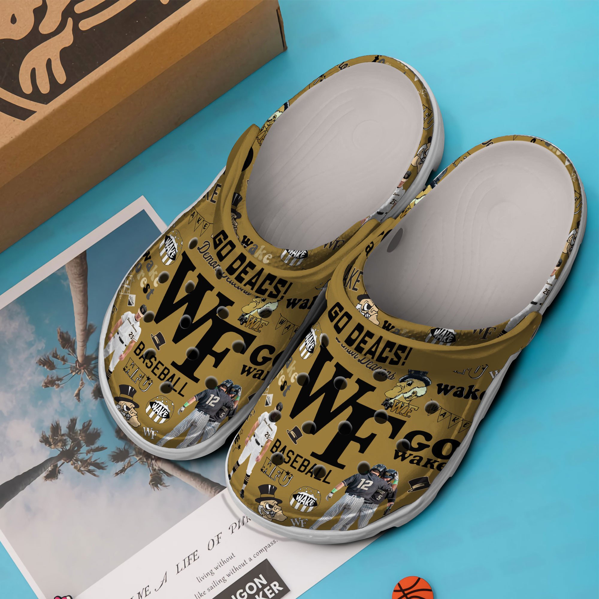 Wake Forest Demon Deacons NCAA Sport Crocs Crocband Clogs Shoes Comfortable For Men Women and Kids - Image 2