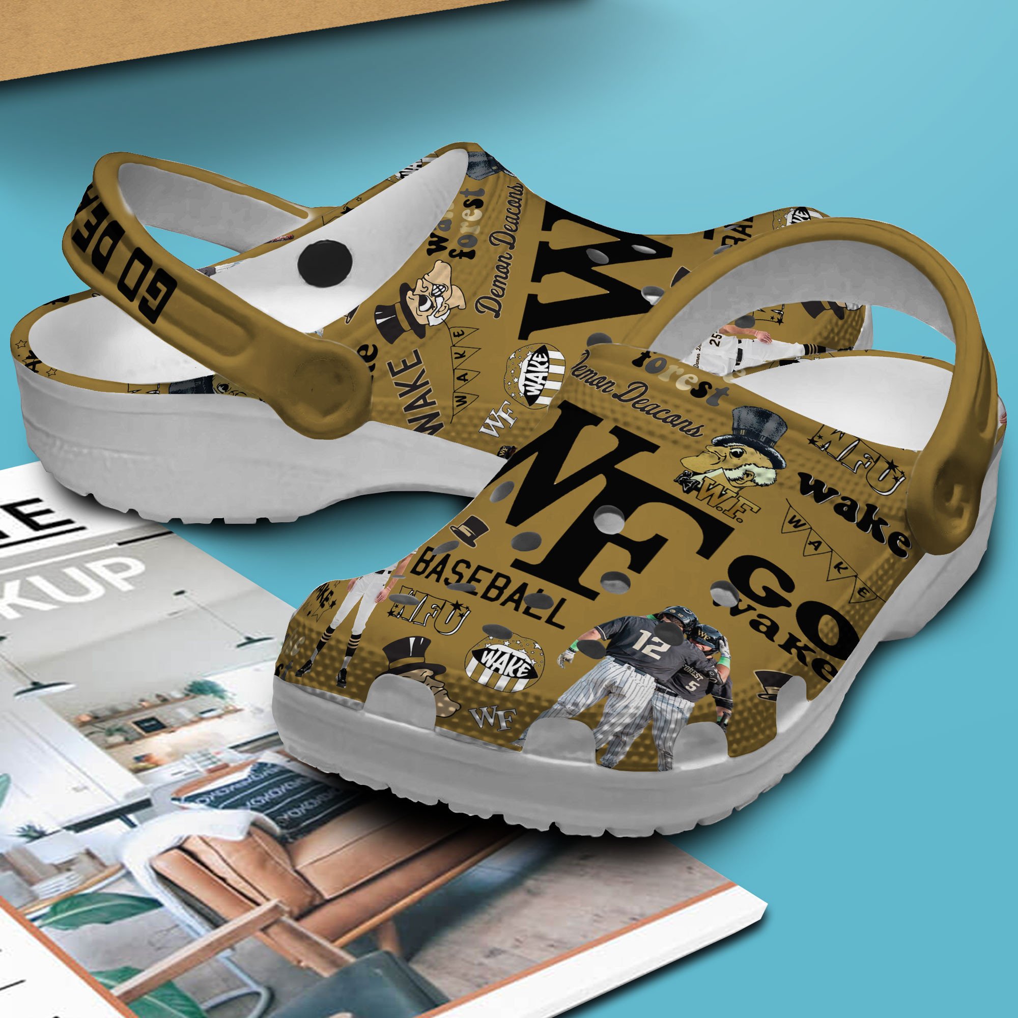 Wake Forest Demon Deacons NCAA Sport Crocs Crocband Clogs Shoes Comfortable For Men Women and Kids - Image 3