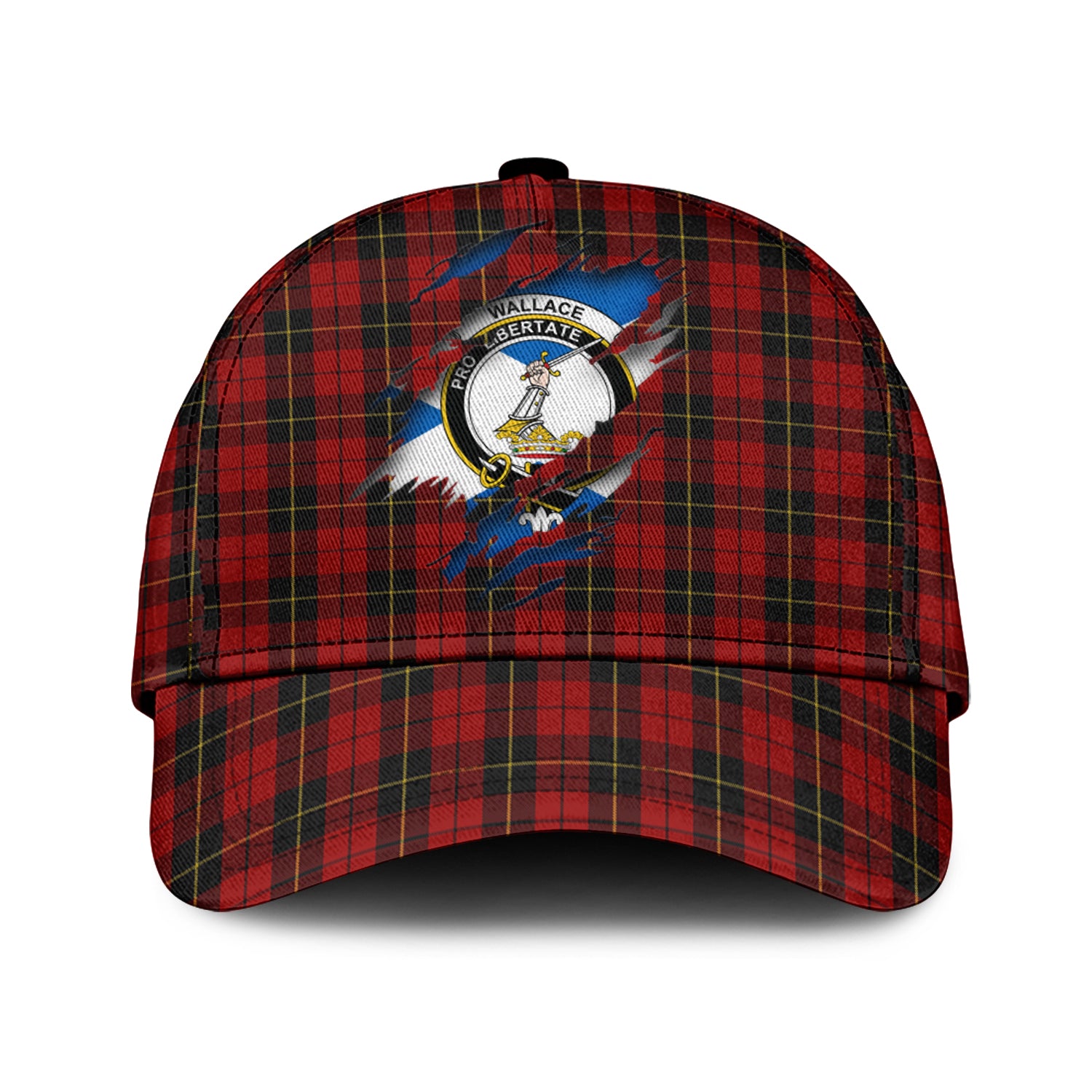 Wallace Tartan Plaid Cap, Family Crest In Me Style Tartan Baseball Cap TS23 Trucker Hats Custom Hats Gifts For Men & Women