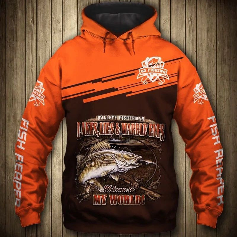Walleye Fishing Pullover And 3D All Over Print Hoodie, Zip Hoodie