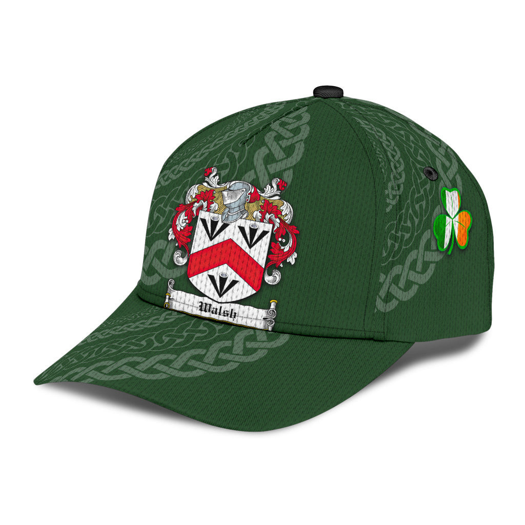 Walsh Coat Of Arms - Irish Family Crest St Patrick'S Day Hat Classic Cap Trucker Hats Custom Hats Gifts For Men & Women
