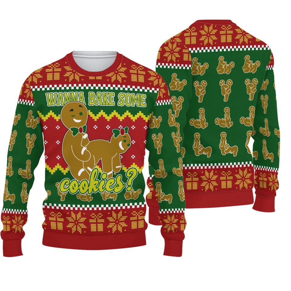 Wanna Bake Some Cookies Ugly Christmas Sweater