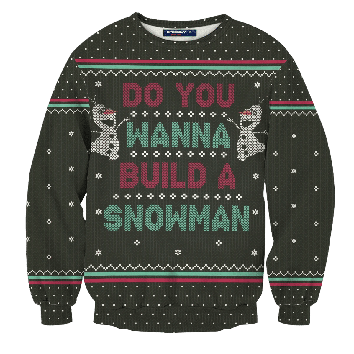 Wanna Build A Snowman Ugly Christmas Sweater Adult 3D Funny Matching for family - Image 2