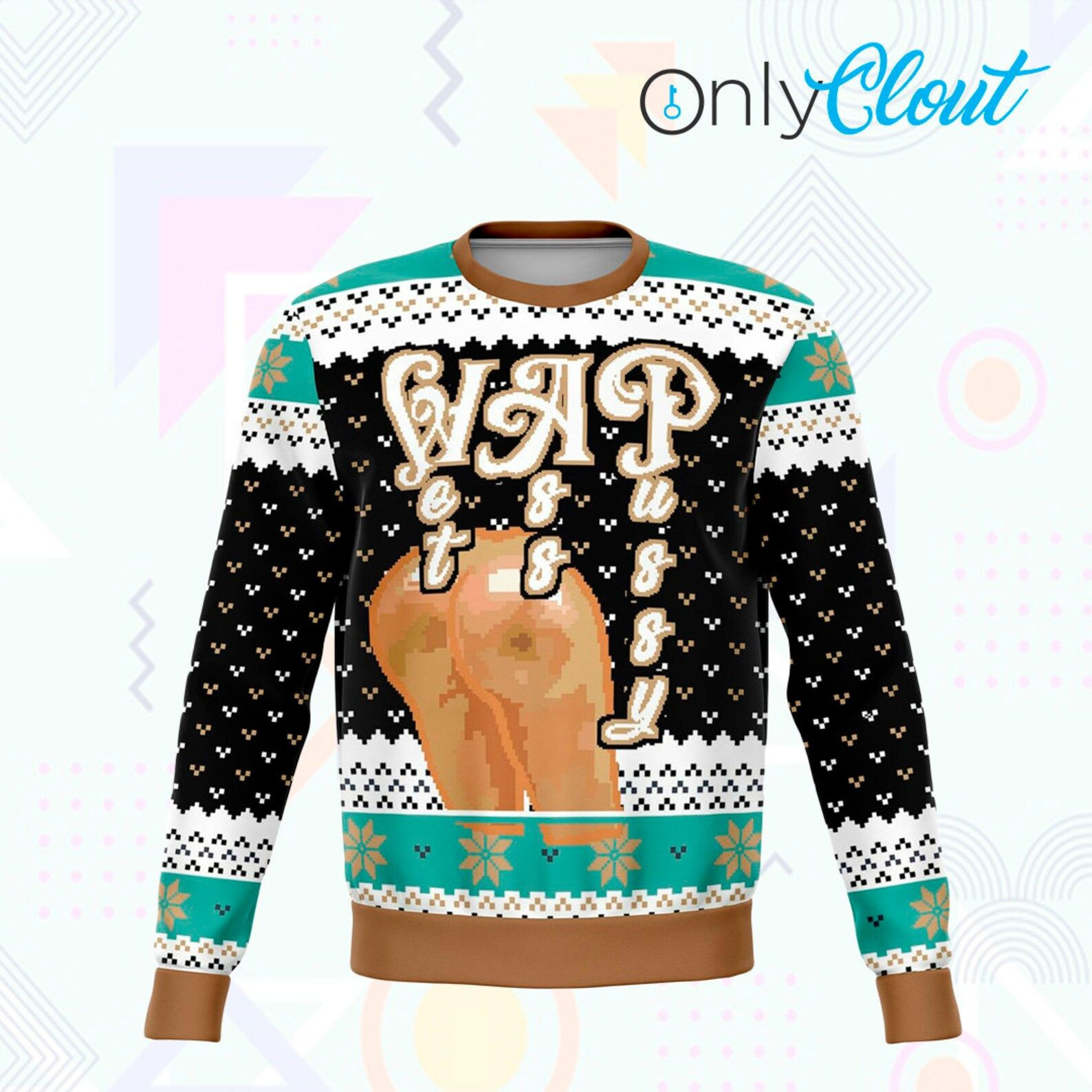 Wap Dank Ugly Christmas Sweater Adult 3D Funny Matching for family