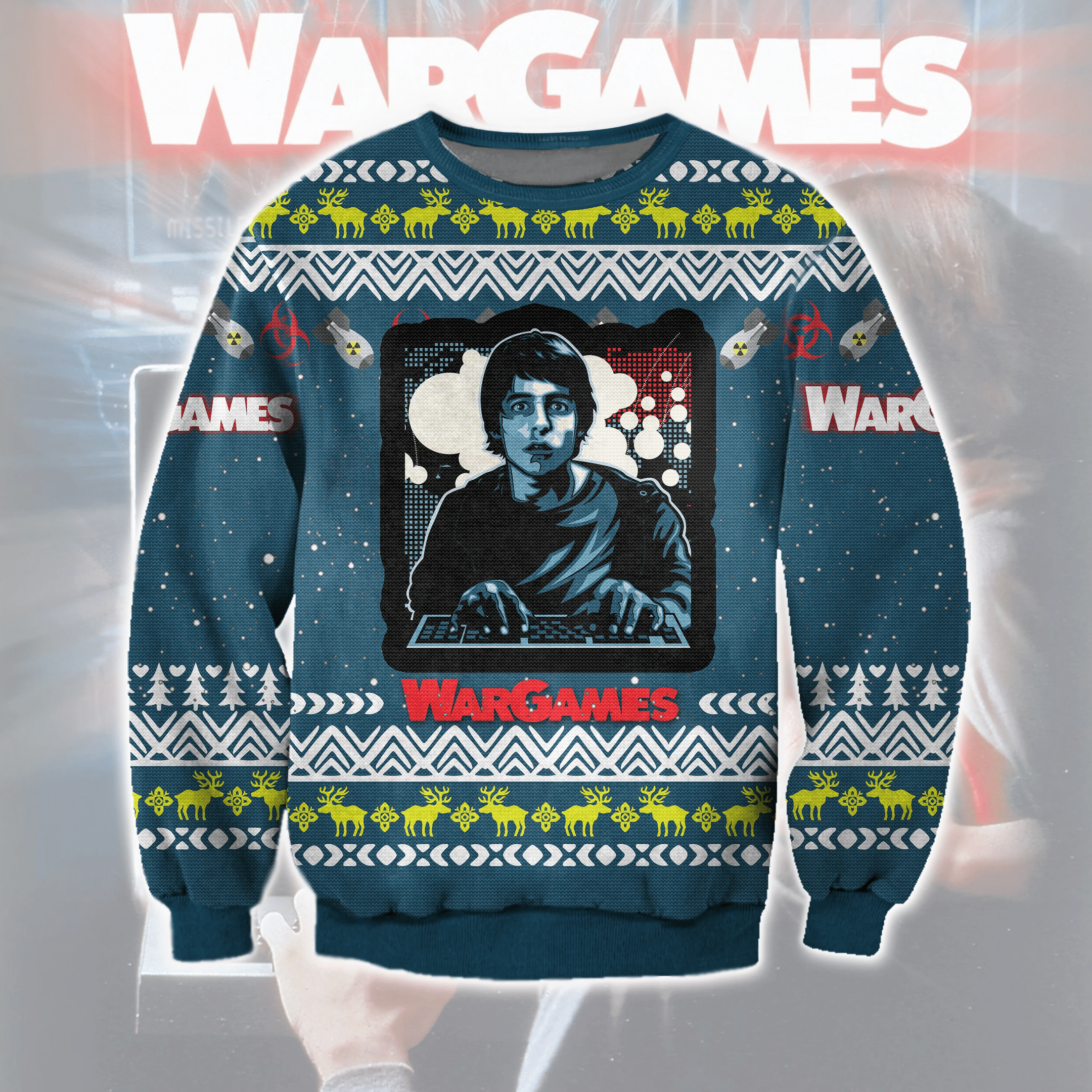 Wargames Ugly Christmas Sweater Adult 3D Funny Matching for family