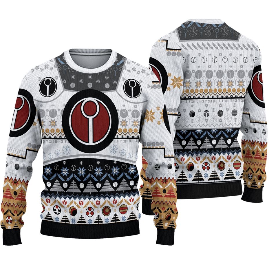 Warhammer 40k White Ugly Christmas Sweater