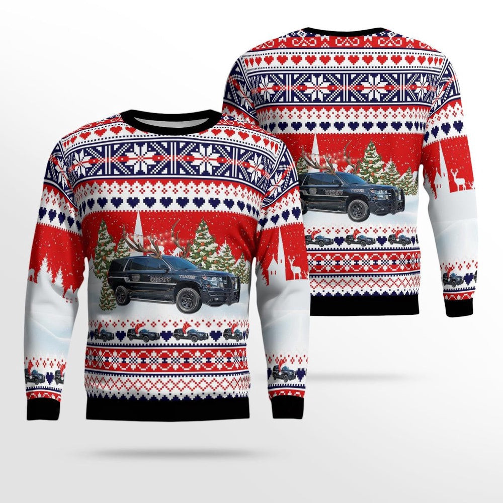 Warner Robins Georgia Houston County Sheriffs Office Christmas AOP Ugly Sweater Gift For Christmas