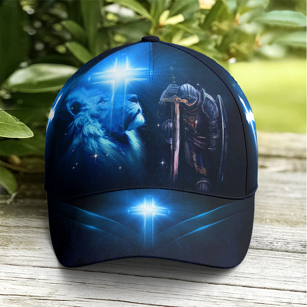 Warrior Lion Faith All Over Printed Baseball Cap Trucker Hats Custom Hats Gifts For Men & Women